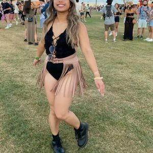 Bcbg Maxazria Bare Fringe Contour Waist Belt